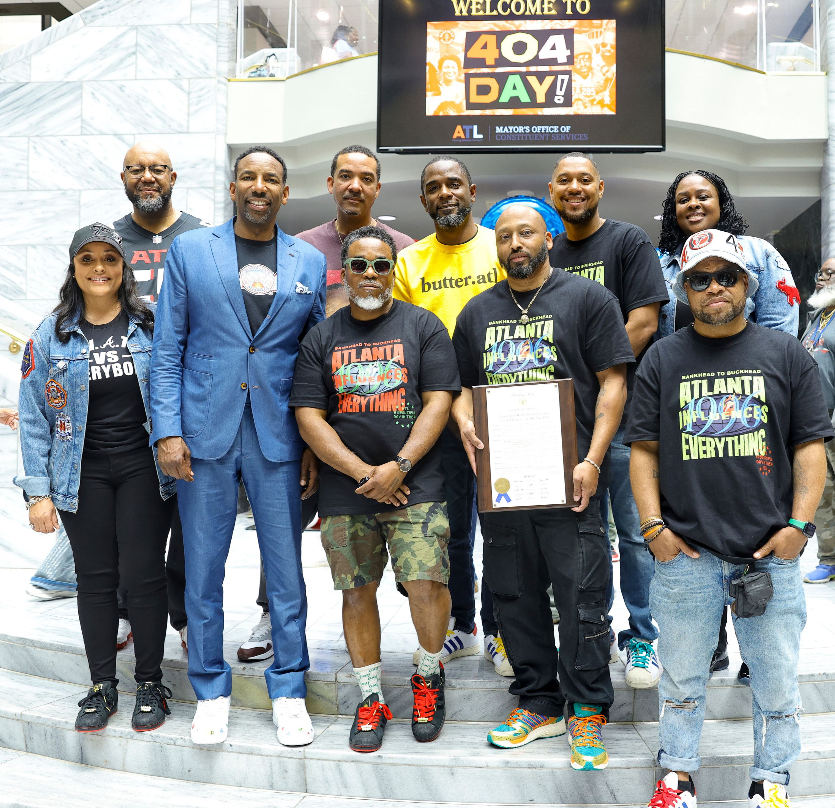 The 404 Collective at Atlanta City Hall receiving proclamation